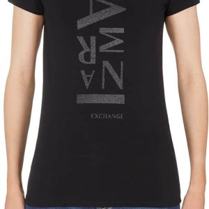 Armani Exchange T-Shirt Tonal Glitter Logo