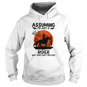 Assuming I'm Just A Rider Was Your First Mistake Riding Horse Moon Halloween shirt 3