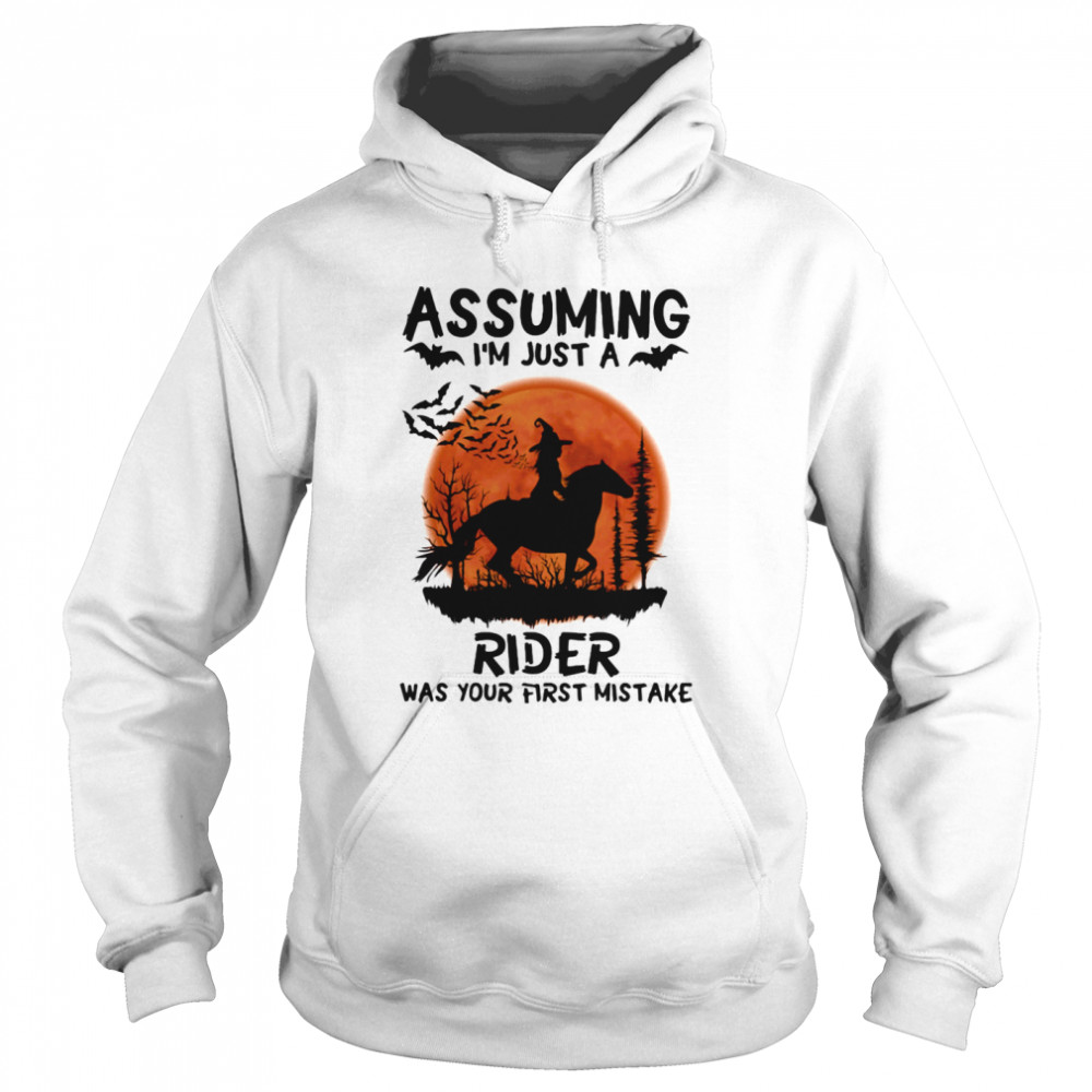Assuming I’m Just A Rider Was Your First Mistake Riding Horse Moon Halloween shirt Assuming I’m Just A Rider Was Your First Mistake Riding Horse Moon Halloween shirt