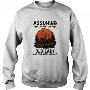 Assuming I’m Just An Old Lady Was Your First Mistake Snowmobile Halloween shirt