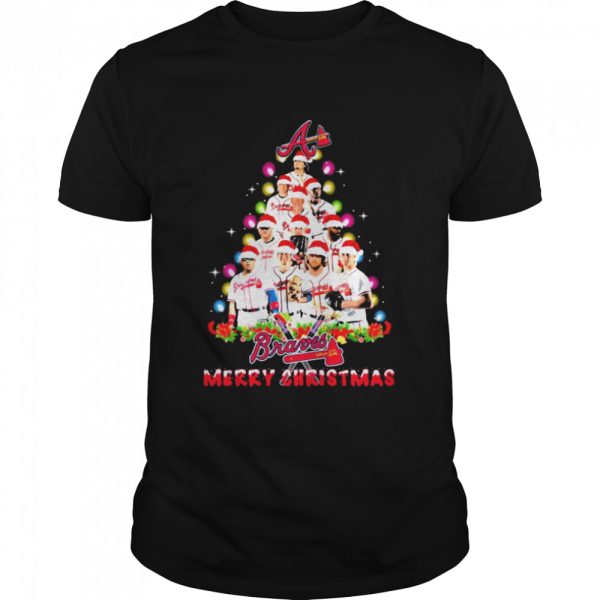 Atlanta Braves Players Christmas Tree Merry Christmas Shirt