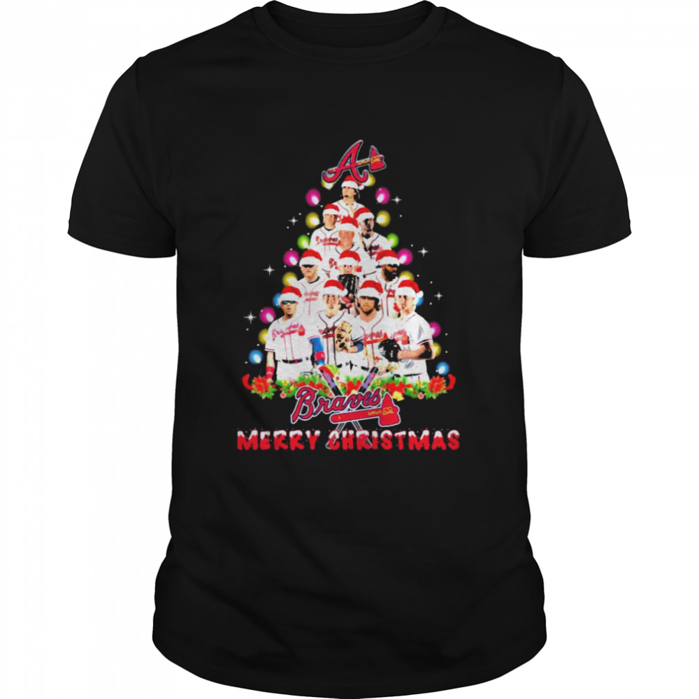 Atlanta Braves Players Christmas Tree Merry Christmas Shirt Atlanta Braves Players Christmas Tree Merry Christmas Shirt