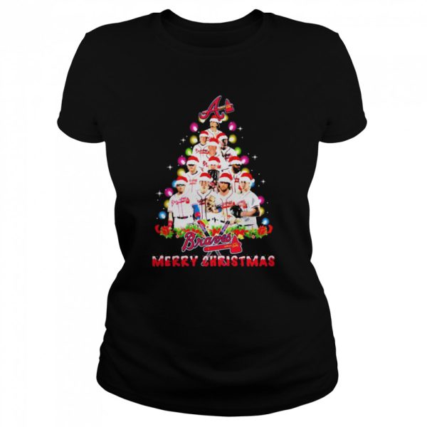 Atlanta Braves Players Christmas Tree Merry Christmas Shirt