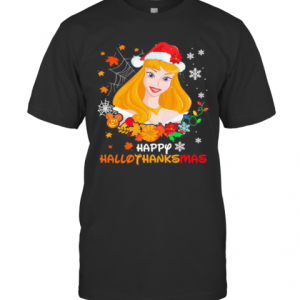 Aurora Happy Hallothanksmas Halloween Thanksgiving Christmas T-Shirt