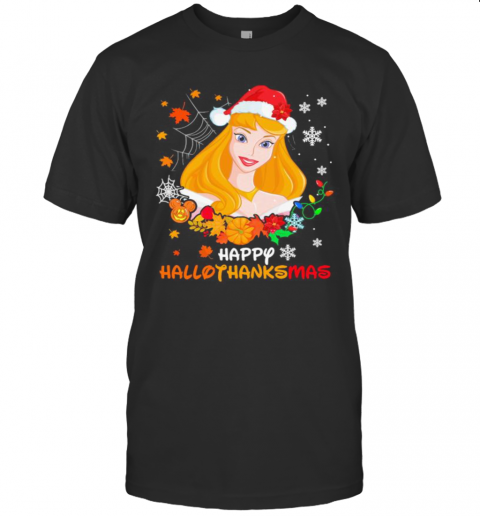 Aurora Happy Hallothanksmas Halloween Thanksgiving Christmas T-Shirt Aurora Happy Hallothanksmas Halloween Thanksgiving Christmas T-Shirt