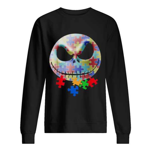 Autism Awareness Jack Skellington face shirt