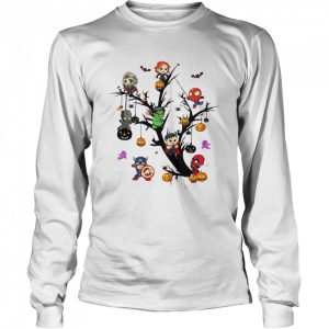 Avengers Superheroes Tree Halloween Pumpkin shirt