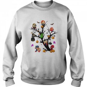 Avengers Superheroes Tree Halloween Pumpkin shirt