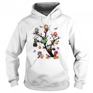 Avengers Superheroes Tree Halloween Pumpkin shirt 3