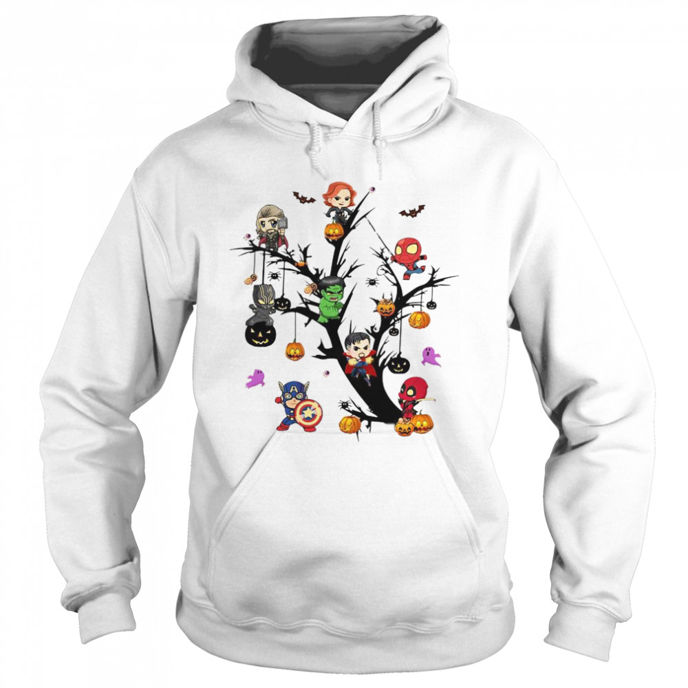 Avengers Superheroes Tree Halloween Pumpkin shirt Avengers Superheroes Tree Halloween Pumpkin shirt