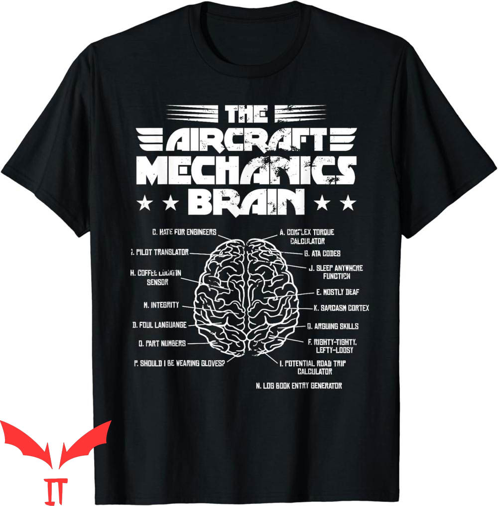 Aviation T-Shirt Aircraft Mechanics Brain North American Aviation T-Shirt Aircraft Mechanics Brain North American