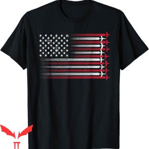 Aviation T-Shirt Cute Airplane Pilot Art 4th Of July