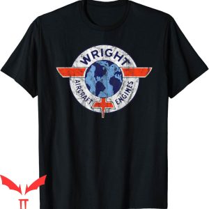 Aviation T-Shirt Wright Aircraft Engines Vintage Retro