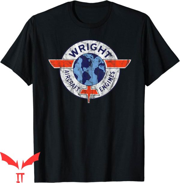 Aviation T-Shirt Wright Aircraft Engines Vintage Retro