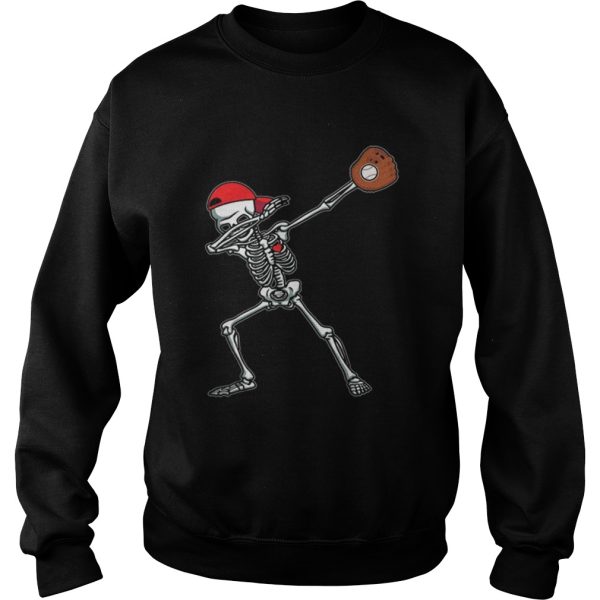 Awesome Dabbing Skeleton Baseball Funny Halloween Gift Boys shirt