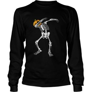 Awesome Dabbing Skeleton Pumpkin Halloween Dab Boys Kids shirt