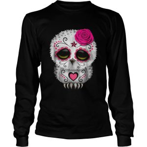 Awesome Owl Sugar Skull Trick Or Treat Pumpkin Halloween Boo shirt