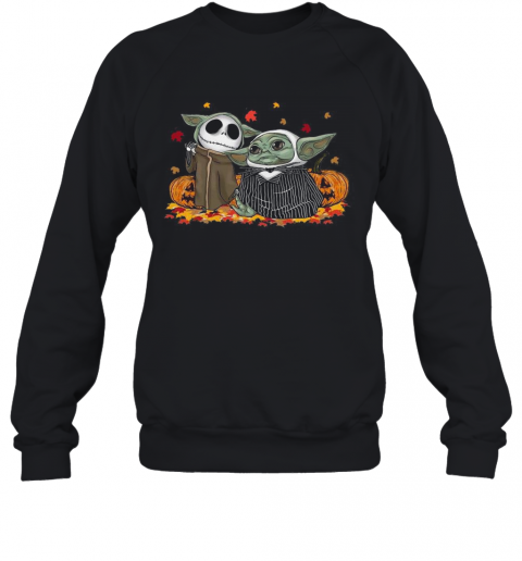 Baby Jack Skellington And Baby Yoda Happy Halloween T-Shirt Baby Jack Skellington And Baby Yoda Happy Halloween T-Shirt
