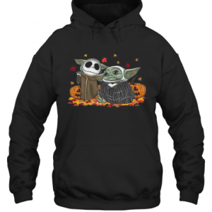 Baby Jack Skellington And Baby Yoda Happy Halloween T Shirt 3