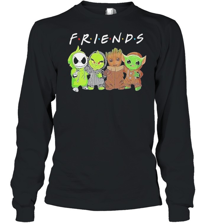Baby Jack Skellington Baby Grinch Baby Groot And Baby Yoda Friends Shirt Baby Jack Skellington Baby Grinch Baby Groot And Baby Yoda Friends Shirt
