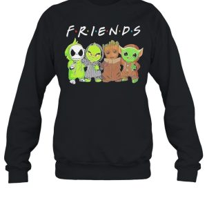 Baby Jack Skellington Baby Grinch Baby Groot And Baby Yoda Friends Shirt