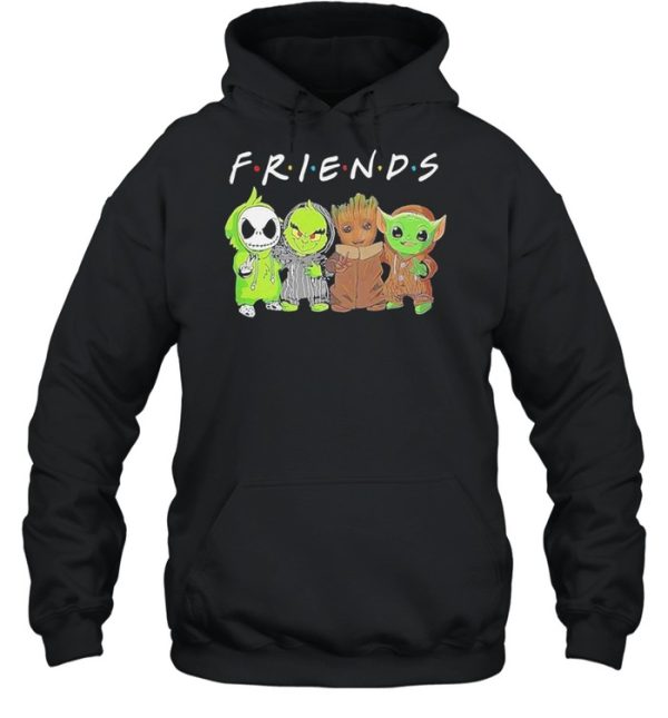 Baby Jack Skellington Baby Grinch Baby Groot And Baby Yoda Friends Shirt