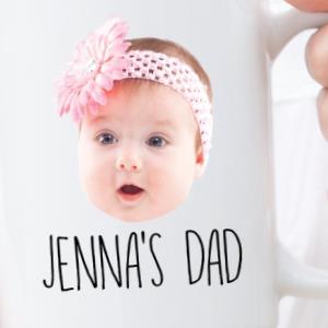 Baby Photo Gift, Baby Photo Mug for Dad, Baby Face Gift Mug