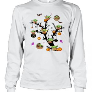 Baby Yoda And Pumpkin Tree Halloween T-Shirt