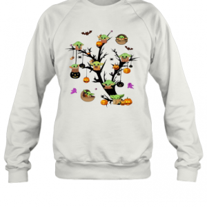 Baby Yoda And Pumpkin Tree Halloween T-Shirt