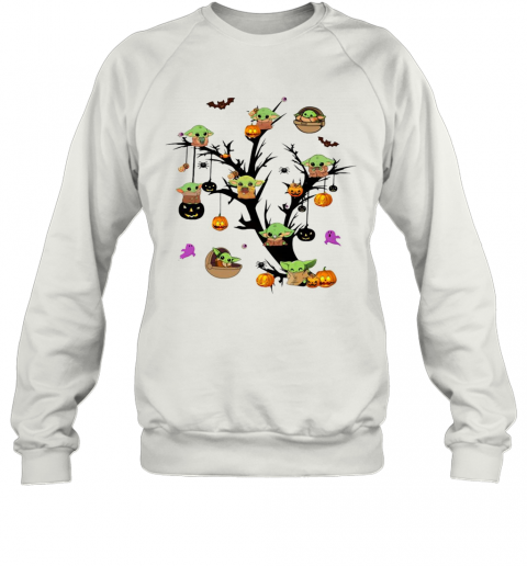 Baby Yoda And Pumpkin Tree Halloween T-Shirt Baby Yoda And Pumpkin Tree Halloween T-Shirt