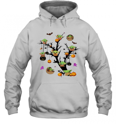 Baby Yoda And Pumpkin Tree Halloween T-Shirt Baby Yoda And Pumpkin Tree Halloween T-Shirt