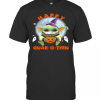 Baby Yoda Face Mask Hug Pumpkin Happy Quaroteen Halloween T-Shirt