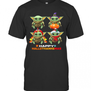 Baby Yoda Happy Hallothanksmas T-Shirt