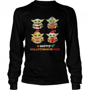Baby Yoda Happy Hallothanksmas shirt