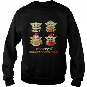 Baby Yoda Happy Hallothanksmas shirt