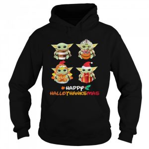 Baby Yoda Happy Hallothanksmas shirt 3