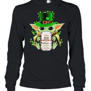 Baby Yoda Hug Budweiser Irish Patricks Day Shirt 3