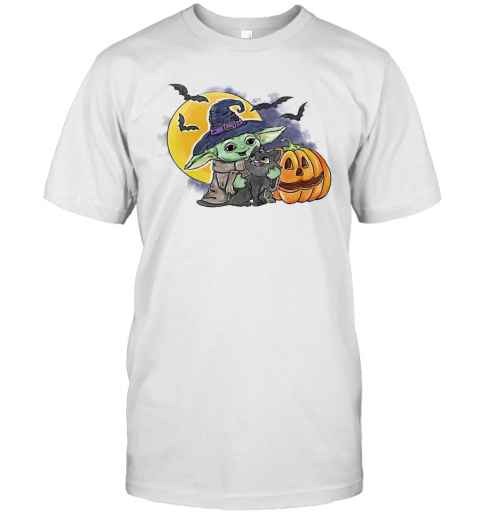 Baby Yoda Hug Cat Halloween T-Shirt Baby Yoda Hug Cat Halloween T-Shirt