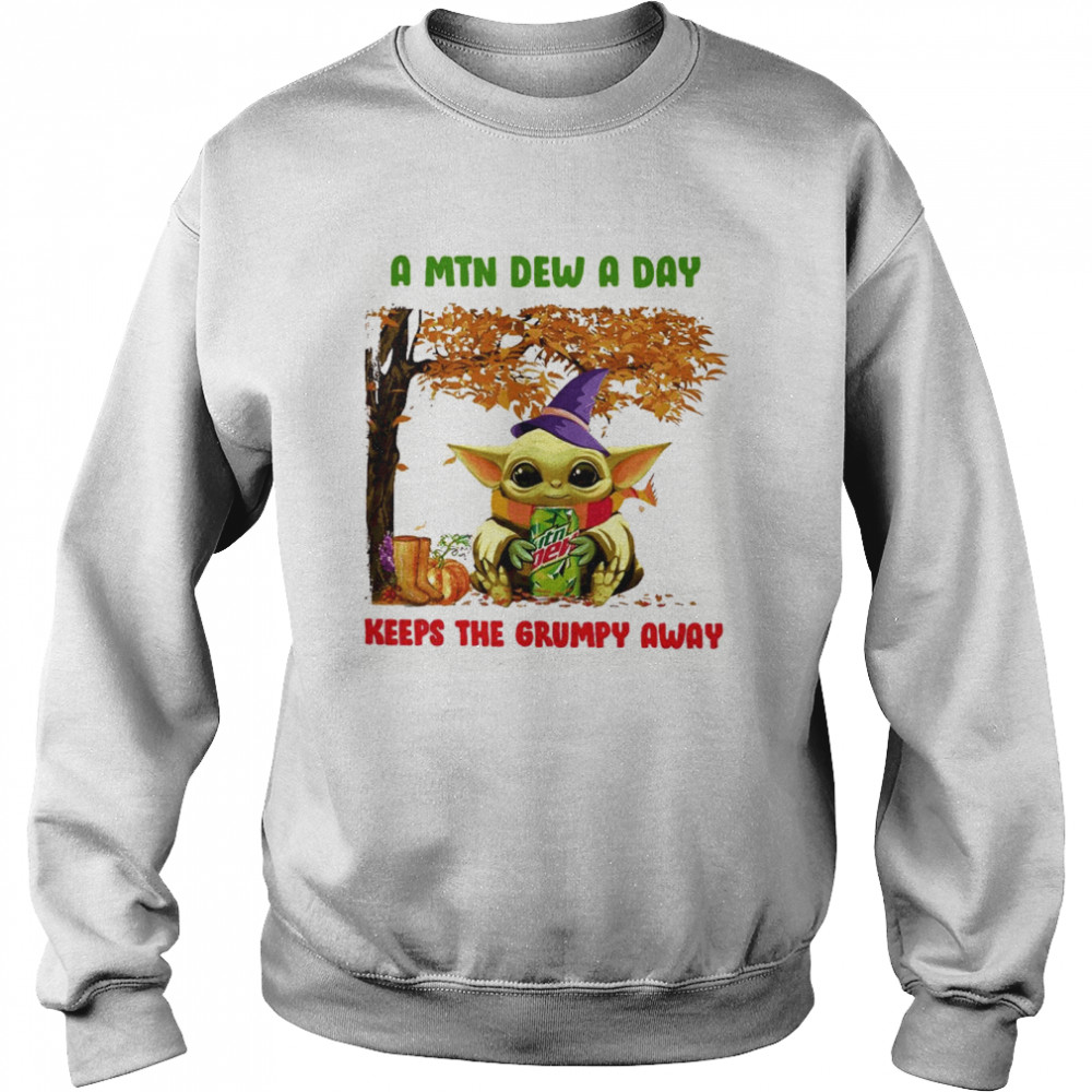 Baby Yoda Hug Mountain Dew A Mtn Dew A Day Keeps The Grumpy Away Halloween shirt Baby Yoda Hug Mountain Dew A Mtn Dew A Day Keeps The Grumpy Away Halloween shirt