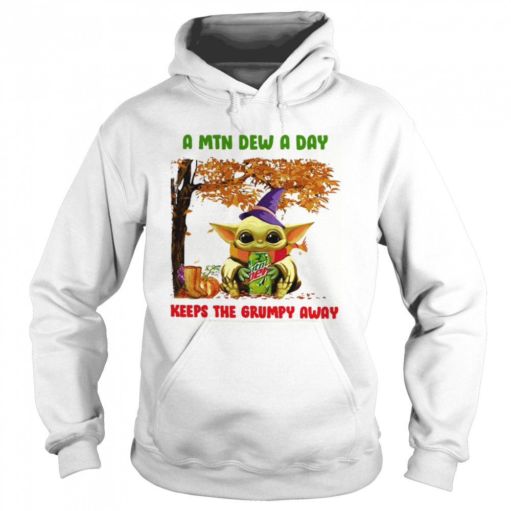 Baby Yoda Hug Mountain Dew A Mtn Dew A Day Keeps The Grumpy Away Halloween shirt Baby Yoda Hug Mountain Dew A Mtn Dew A Day Keeps The Grumpy Away Halloween shirt