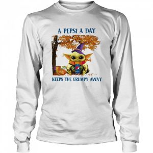 Baby Yoda Hug Pepsi A Pepsi A Day Keeps The Grumpy Away Halloween shirt