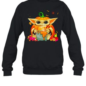 Baby Yoda pumpkin witch Halloween shirt