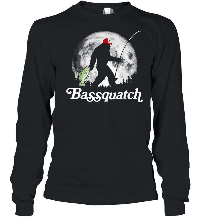 Bassquatch Bigfoot Night Fishing And Full Moon shirt Bassquatch Bigfoot Night Fishing And Full Moon shirt