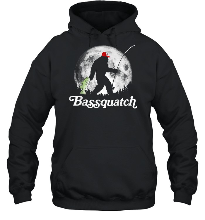 Bassquatch Bigfoot Night Fishing And Full Moon shirt Bassquatch Bigfoot Night Fishing And Full Moon shirt