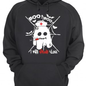 Beautiful Boo Boo I Will Stab You Ghost Nurse Funny Halloween shirt 3