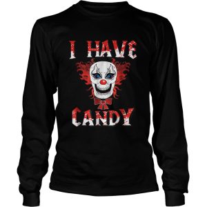 Beautiful I Have Candy Scary Clown CostumeCreepy Mask shirt