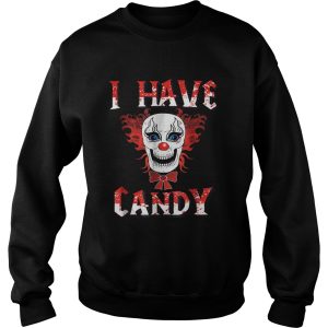 Beautiful I Have Candy Scary Clown CostumeCreepy Mask shirt 3