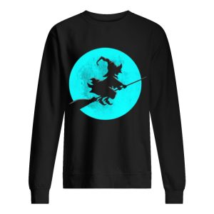 Beautiful Witch On Broom With Full Moon Gift For Halloween Costume shirt