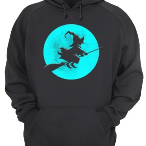 Beautiful Witch On Broom With Full Moon Gift For Halloween Costume shirt 3
