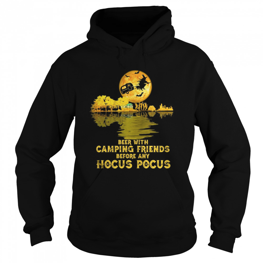 Beer with camping friends before any hocus pocus halloween shirt Beer with camping friends before any hocus pocus halloween shirt